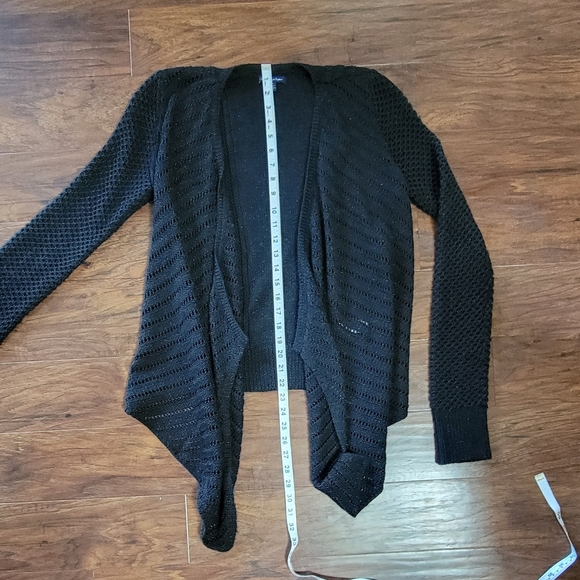 American Eagle Super Soft Comfy Cozy Wool Open Cardigan Sweater Black Size Small - Picture 10 of 10